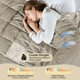 thumbnail image 3 of Weighted Blanket Queen Size, 15 lb Weighted Blanket with Glass Beads for All Season, Machine Washable Heavy Blanket ( Sand, 90 X 90 Inch), 3 of 15