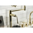 thumbnail image 4 of Kingston Brass KS4702ZL Silver Sage Deck Mount Pot Filler Faucet, Polished Brass, 4 of 9