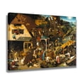 thumbnail image 2 of Pieter Brueghel the Elder Netherlandish Proverbs Canvas Poster Bedroom Decor Sports Landscape Office Room Decor Gift,Frame-style,08x12inch(20x30cm), 2 of 8