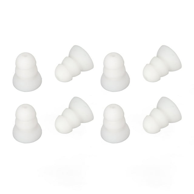 8pcs Ear Tips, 3 Layer Soft Silicone Earplugs Replacement BTE ITE Pocket Earplug Domes