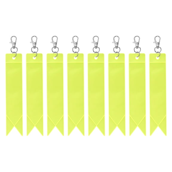 Uxcell Safety Reflector, Reflector Tag Pendant Reflective Safety Keychain Gear for Backpack Cycling Running Deep Yellow 6 Inch