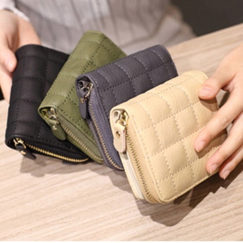 Women Mini Grind Magic Leather Wallet Card Holder Wallet Purse