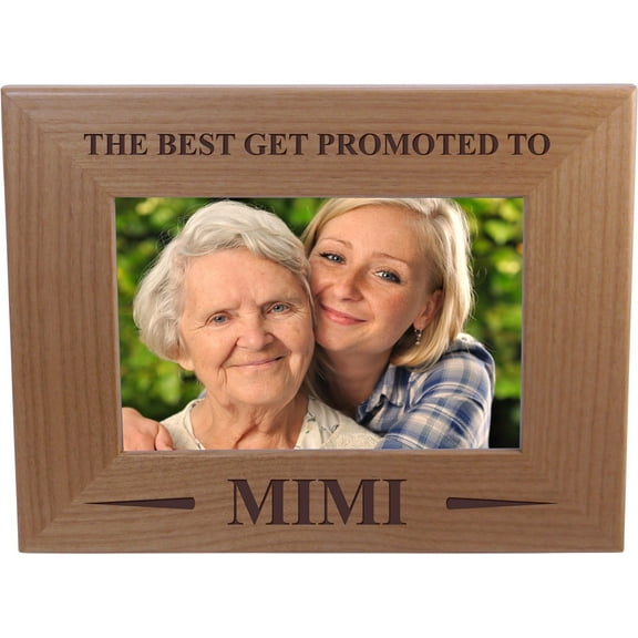 Only The Best Get Promoted To Mimi - 4x6 Inch Wood Picture Frame - Great Gift for Mothers's Day Birthday or Christmas Gift for Mom Grandma Wife