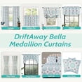 thumbnail image 5 of DriftAway Bella Medallion and Floral Pattern Room Darkening and Thermal Insulated Grommet Window Curtain Single Panel 50 Inch by 84 Inch Aqua and Gray, 5 of 9