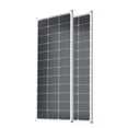 thumbnail image 1 of Renogy 2 paneles solares de 100 W, 12 V, módulo fotovoltaico monocristalino de alta eficiencia, cargador de energía para RV Marine Rooftop Farm batería y otras aplicaciones fuera de la red, paquete de, 1 of 5
