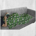 thumbnail image 5 of Exotic Soft Flannel Fleece Throw Blanket, Jungle Flower Blooming Rainforest Flora Tropical Hibiscus Shabby Motif, Cozy Plush for Indoor and Outdoor Use, 60" x 80", Lime Green Multicolor, by Ambesonne, 5 of 5