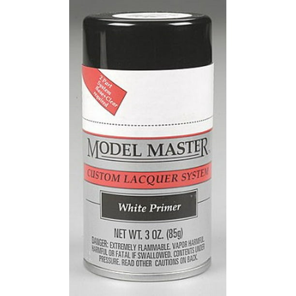 Testors 28138 White Primer Laquer 3oz. Spray Paint Can