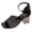 Black, variant on Rokment Bling Sequin Square Toe Dressy Sandals for Women Bride Wedding Delicate Sparkly Clear Chunky Block High Heels Ankle Strap Dress Pumps Summer Shoes Black Size 6