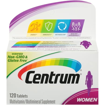Centrum Women (120 Count) Multivitamin / Multimineral Supplement Tablet, Vitamin
