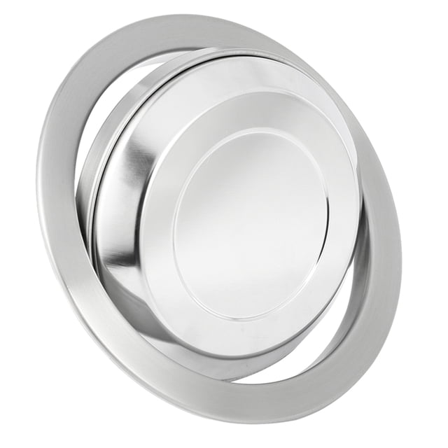 Kitchen Flap Lid Stainless Steel Flush Recessed Built-In Balance Flap Cover Trash Bin Garbage Can Trash Lid Kitchen Counter Top Round