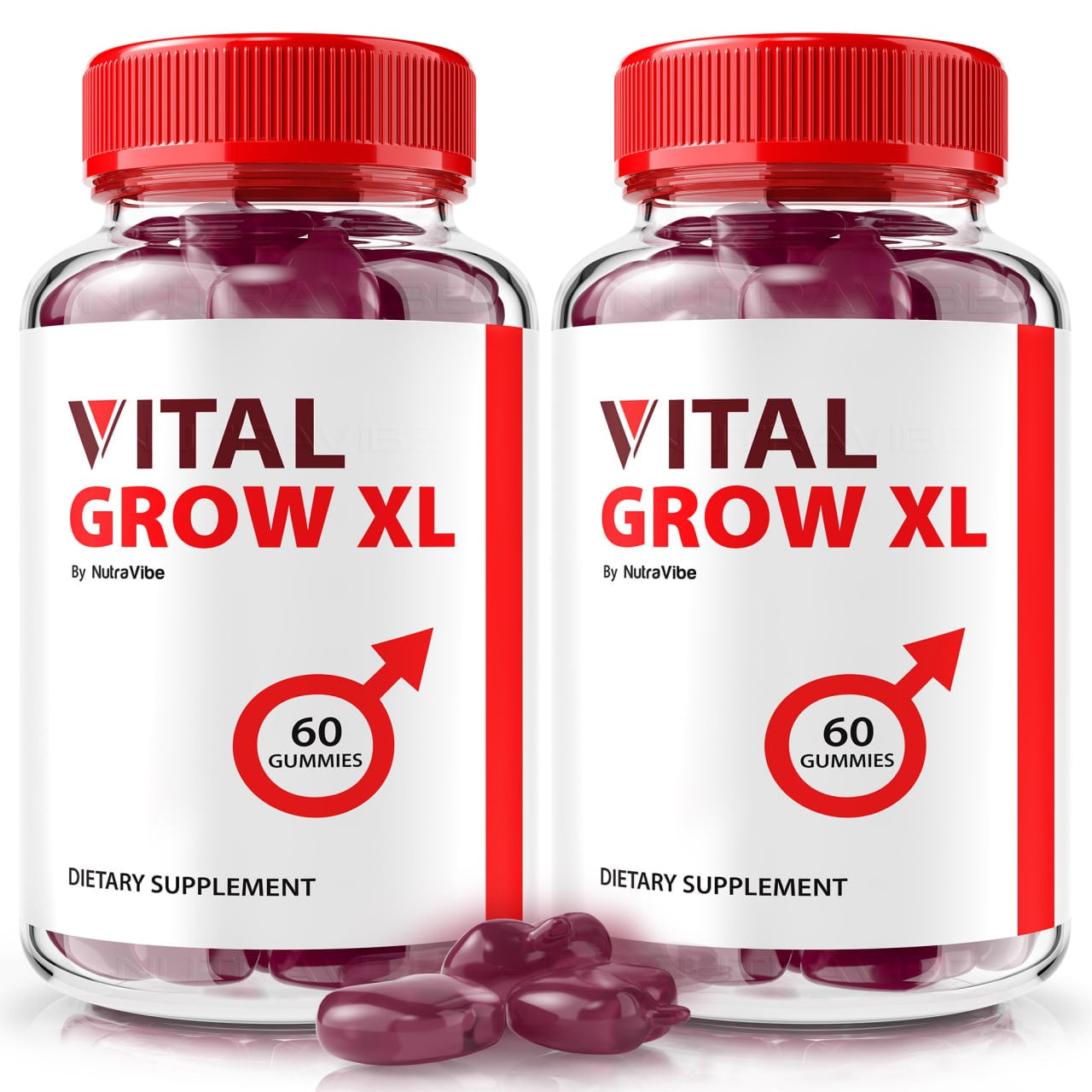 (2 Pack) Vital Grow XL, Official Vital Grow XL Testo Gummies, Vital Grow For Men Premium Gomitas for Energy, Vitality & Wellness, VitalGrowXL Reviews (120 Gummies)