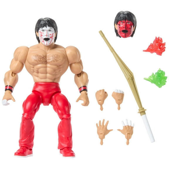 WWE Superstars The Great Muta Action Figure & Accessories, Series 14 Retro 6-inch Collectible Set