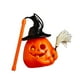 thumbnail image 4 of Linterna de calabaza de Halloween, lámpara de escritorio de mano iluminada con forma de calabaza para niños, luz amarilla intermitente para porche, Con escoba, 4 of 9