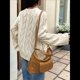 thumbnail image 5 of Suéter de Larga para Mujer, Jersey de Punto Acanalado de Otoño, Suéter Holgado de Cuello Redondo con Cable, Tops Tipo Jersey. Albaricoque XL, 5 of 7