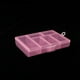 thumbnail image 4 of Organizador de cajas de plástico para almacenamiento | Porta-uñas para el arte de uñas para joyería en pastillas 6 cuadrículas | Pequeño recipiente compacto portátil para vitaminas, cuentas, 4 of 5