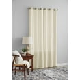 thumbnail image 3 of Mainstays Textured Faux Silk Light Filtering Grommet Curtain Panel, Set of 2, Ivory, 37” W x 84” L, 3 of 8