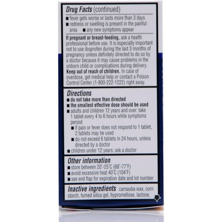 Equate Ibuprofen Pain Reliever and Fever Reducer Tablets, 200 mg, 50 Count