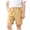 01 Khaki, variant on Boys Single Button Seam Detail Cuffed Elastic Waist Bermuda Shorts For Play Daily Walking Casual Outfits