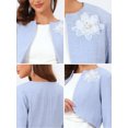 thumbnail image 5 of DARING DIVA Women's Formal Bolero for Evening Dress Wedding Cocktail Shrug 2XL Light Blue, 5 of 6