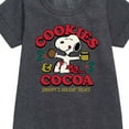 thumbnail image 2 of Peanuts - Snoopy Christmas Cookies and Cocoa - Toddler And Youth Girls Fleece Dress, 2 of 5