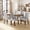 Light Grey, variant on AFO Wing Back Dining Chairs Set of 2, Button Tufted Fabric Kitchen Chairs with Solid Rubberwood Legs, Upholstered High Back Side Chair, Beige
