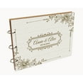thumbnail image 7 of Darling Souvenir Personalized Engraved Laser Cut Wedding Guest Book Wooden Cover Sign-in Book Registry Guestbook Scrapbook-WP, 7 of 7