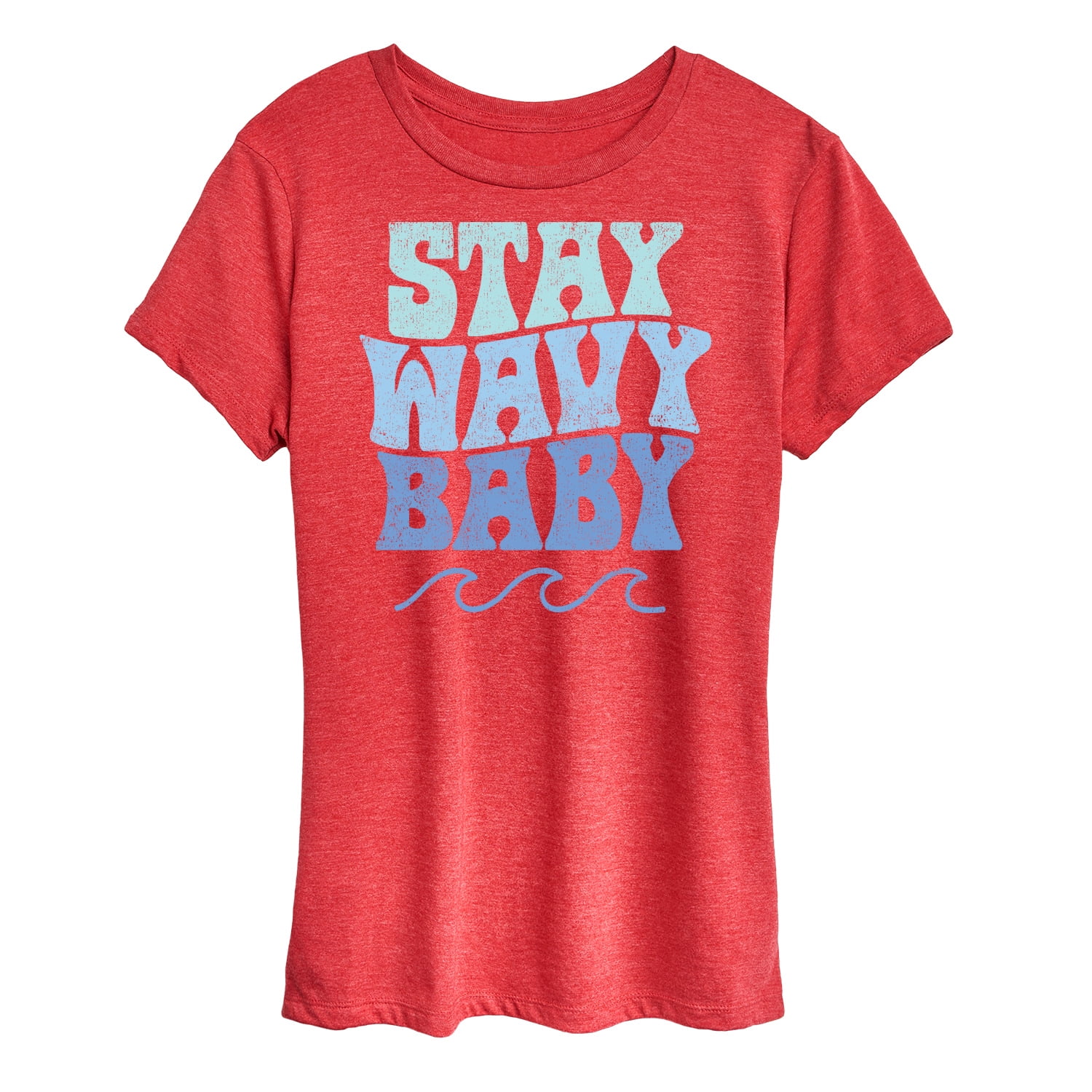 Instant Message - Stay Wavy Women's Sleeve Graphic T-Shirt - Walmart.com