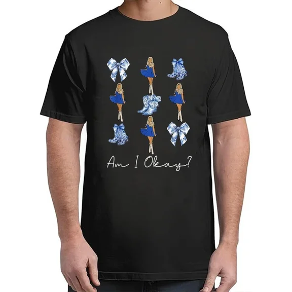 Am I Okay Boot Western Cowgirl Coquette Bow Unisex S-5Xl T-Shirt