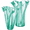 LIGHT GREEN, variant on Aria Home Handblown Glass Vases Set of 2 Shabby Chic Romantic Flower Vases, Valentine & Birthday Gift, Blue