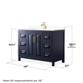 thumbnail image 5 of Wyndham Collection Daria 48" Wood Single Bathroom Vanity in Dark Blue/Gold, 5 of 5