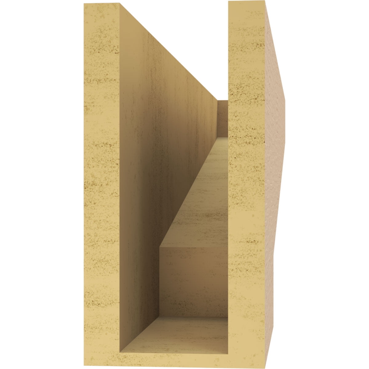 5"W x 30"D x 10"H Thin Clemmons Rough Cedar Woodgrain TimberThane Corbel, Primed Tan