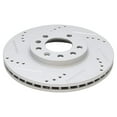 thumbnail image 5 of TRQ Front Performance Brake Rotor Drilled Slotted Pair Set for 9-3 / 9-5 / 900 / L100 / L200 / L300 / LS / LS1 / LS2 / LW1 / LW2 / LW200 / LW300, 5 of 5