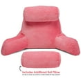 thumbnail image 7 of Clara Clark Bed Rest Reading Pillow with Arms and Pockets- Premium Memory Foam Pillow, Large, Pink, 7 of 7
