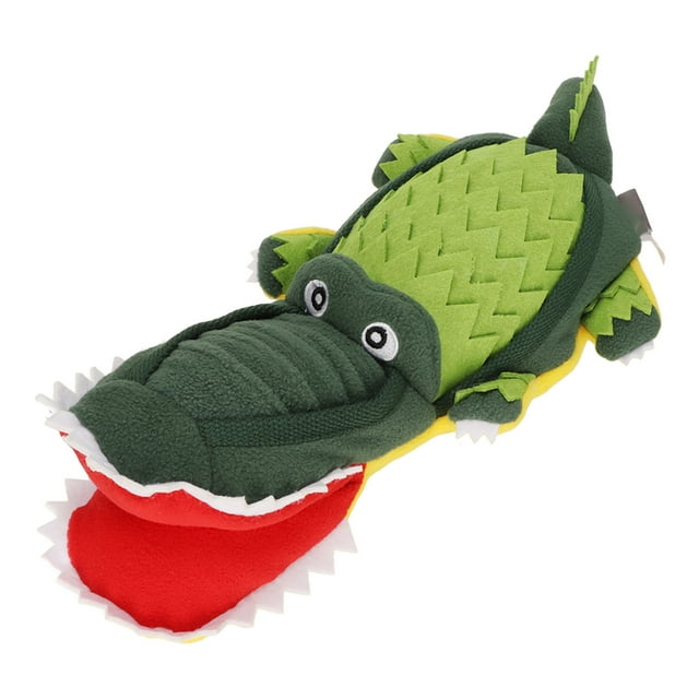Juguete de felpa para perros, juguetes para masticar perros de cocodrilo, juguetes para masticar para perros, juguete interactivo para jugar con acabado de lujo Jadeshay A