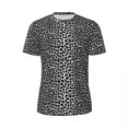 thumbnail image 5 of Cheetah Print T Shirt Snow Leopard Hip Hop Gym T-Shirts Short-Sleeve Quick Dry Tops Beach, 5 of 5