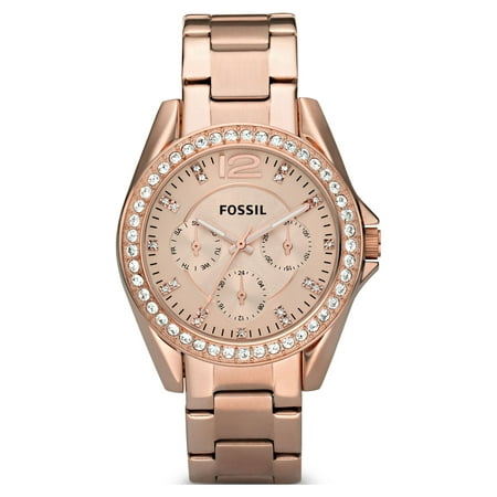 UPC 691464629922 product image for Fossil Women s Riley Multifunction  Rose Gold-Tone Stainless Steel Watch  ES2811 | upcitemdb.com