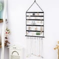thumbnail image 5 of Wall Hanging Jewelry Organizer Earring Necklace Holder with Hanging Hooks for Earrings Necklaces Bracelets for DIY, 5 of 9