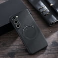 thumbnail image 1 of Allytech for Samsung Galaxy S23 Case, Compatible with MagSafe Charging, Premium PU Leather Back TPU Edges Drop Proof Scratch Resistant Thin Lightweight Phone Case Cover for Samsung S23 5G, Black, 1 of 9