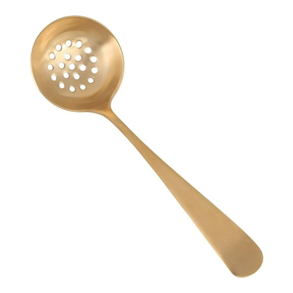 yotijay Brass Spoon Kitchen Cutlery Cooking Spoon for Entertainment Weddings Camping Slotted Spoon