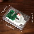 thumbnail image 3 of Xihbxyly Vela de Papá Noel Verde y Blanca con Diseño de Muñeco de Nieve y Sombrero Rojo, Hecha a Mano con Polvo Brillante, Empaque de Pet Transparente, Decoración Navideña, Tamaño 4 X 7,5 Cm, 3 of 7