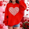 thumbnail image 4 of Xdegoge Girls' Heart Hoodie Fashion Print Sweatshirt for Kids Valentines Casual Pullover Oversized Hoodies Long Sleeve Csaual Loose Sweatshirts, 4 of 8