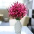thumbnail image 3 of Viworld 24 Bundles Artificial Lavender Flowers Outdoor Fake Flowers for Decoration UV Resistant No Fade Faux Plastic Plants Garden Porch Window Box Décor (hot pink), 3 of 7