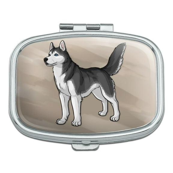 Siberian Husky Pet Dog Rectangle Pill Case Trinket Gift Box