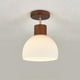 thumbnail image 4 of Accesorios de iluminación de techo modernos Lámpara de de luz colgante de madera Lámpara para vivir Marron oscuro Zulema Lámpara de techo, 4 of 8