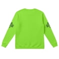 thumbnail image 4 of St. Patrick's Day Winter Layering Shamrock Sweatshirt Waffle Knit Long Sleeve Crewneck Casual Pullover for Men Women Holiday Wear Fluorescent Green XL, 4 of 5