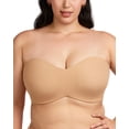 thumbnail image 1 of Sujetador sin tirantes HSIA talla grande con aros, ligeramente forrado, beige, 1 of 6
