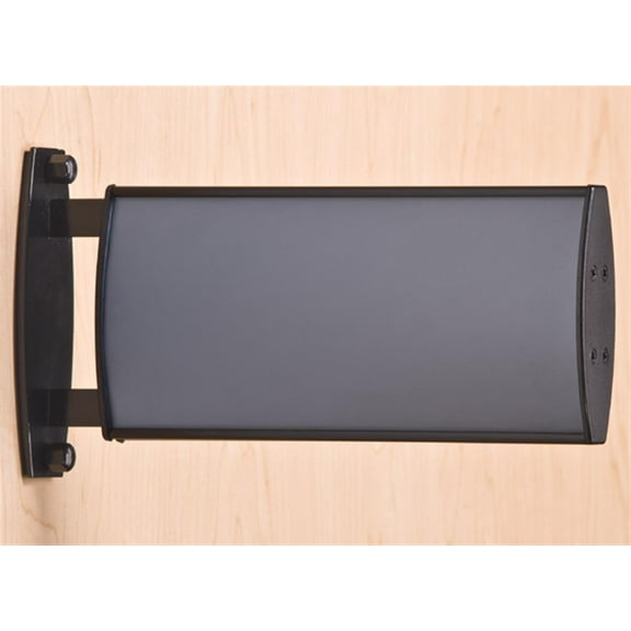 Set of 2 - 3.75 x 8 Office Door Sign for Wall Mount Use, Front-Loading Curved Frame, Aluminum (Black) (W90L8375)