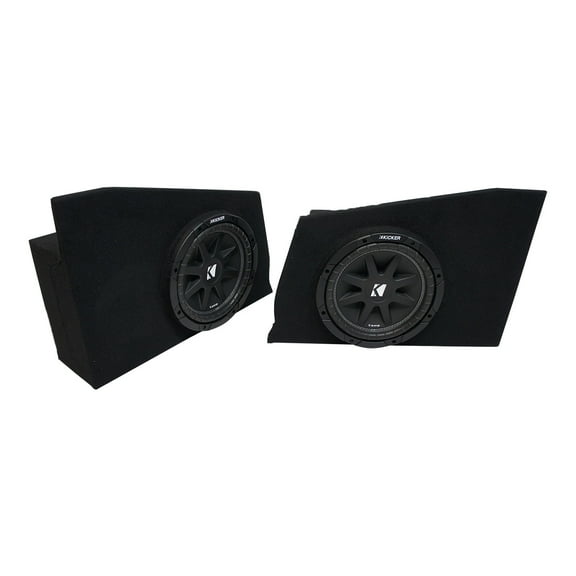 10-15 Chevy Camaro Coupe Rear Side Kicker Comp C10 Dual 10" Sub Box Final 2 Ohm
