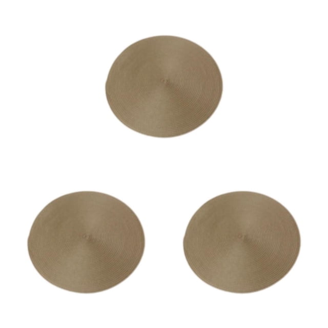 Decodeary Sturdy And Durable Table Mats For Stable And Secure Meal Modern Simple khaki 3Set
