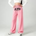 thumbnail image 4 of Shadoumai Girls Wide Leg Pants Kids Fashion Lace Hem Elastic Waist Uniform Pants Slacks with Pockets 5-14 Years, 4 of 4